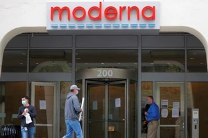 Trụ sở của công ty Moderna tại thành phố Cambridge, bang Massachusetts, Mỹ. Ảnh: AFP