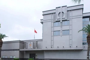 Lãnh sự quán Trung Quốc tại TP Houston, bang Texas, Mỹ. Ảnh: STEVE CAMPBELL/AP/NYT