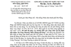 Vụ 100% dân không hài lòng: Sở Công Thương Đà Nẵng lên tiếng