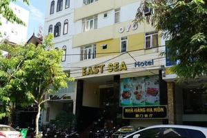 Khách sạn East Sea tại Đà Nẵng, nơi phát hiện 27 người TQ nhập cảnh trái phép. Ảnh: TẤN VIỆT 
