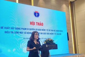 ThS. Trần Thị Trang, Quyền Vụ trưởng Vụ BHYT, phát biểu tại Hội thảo.