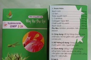 Phát hiện viên uống giảm cân chứa 3 chất cấm