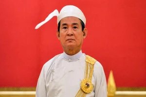 Cựu Tổng thống Myanmar Win Myint. Ảnh: AFP