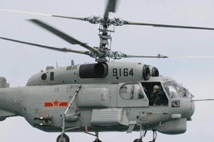 Trực thăng chống ngầm Ka-28. Ảnh: Bộ Quốc phòng Nhật