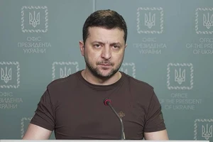 Tổng thống Zelensky. Ảnh: Văn phòng báo chí Tổng thống Ukraine/AP