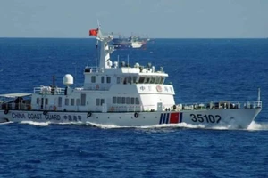 Trung Quốc tập trận quét mìn 5 ngày tại Biển Đông. Ảnh: AP