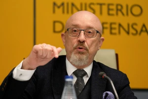 Bộ trưởng Quốc phòng Ukraine - ông Oleksii Reznikov. Ảnh: Paul Hanna/BLOOMBERG
