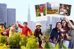 Ga Ba Son có vườn hoa xuân 'xịn sò', giới trẻ ùn ùn check-in