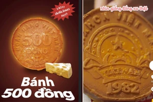 Bánh đồng xu phô mai in hình 500 đồng, có vi phạm pháp luật?