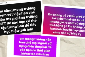 Học sinh bàn luận sôi nổi chuyện cấm dùng điện thoại trong trường