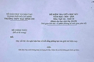 Đề thi văn 'lối sống phông bạt': Nên hạn chế dùng tiếng lóng trong giáo dục chính thống