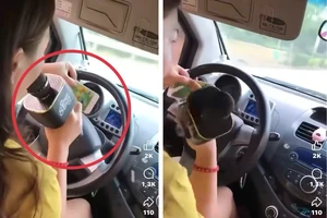 Vừa ôm vô lăng lái xe vừa cầm mic hát karaoke: Phải xử thật nghiêm!