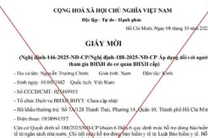 Cảnh báo Giấy mời giả mạo BHXH TP.HCM 