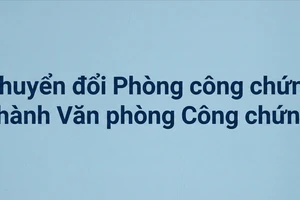 Thông báo chuyển đổi Phòng Công chứng số 12 TP.HCM thành Văn phòng công chứng Lê Văn An