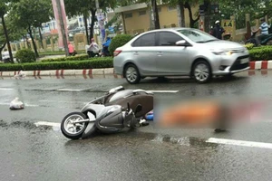 1 phụ nữ bị xe tải cán tử vong gần bệnh viện