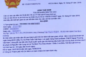 'Bay' hơn 2 tỉ đồng vì một lệnh tạm giam giả 