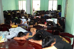 Hàng chục nam nữ chơi ma túy nhảy tường rào để trốn cảnh sát