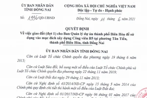 Đồng Nai xây dựng thêm công viên giữa lòng TP Biên Hòa