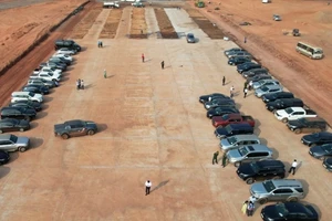 Cận cảnh công trường xây dựng đường băng sân bay Long Thành 