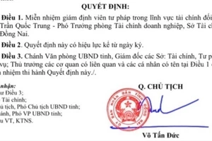 Cơ quan điều tra VKSND Tối cao khởi tố 1 giám định viên tư pháp Sở Tài chính Đồng Nai