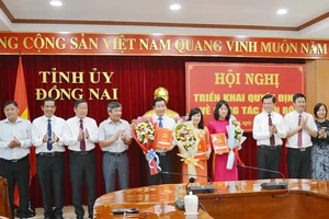 Tỉnh ủy Đồng Nai công bố các quyết định bổ nhiệm cán bộ