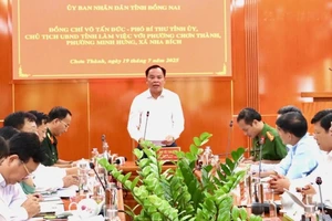 Chủ tịch UBND tỉnh Đồng Nai làm việc với phường Minh Hưng, Chơn Thành và xã Nha Bích