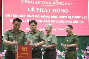 Công an Đồng Nai phát động quyên góp, ủng hộ đồng bào bị thiệt hại do bão số 3