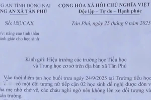 Công an khuyến cáo sau vụ 1 phụ nữ đến trường lừa đón 2 học sinh 