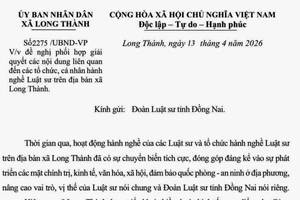 Lãnh đạo xã Long Thành lên tiếng về văn bản gửi Đoàn Luật sư Đồng Nai
