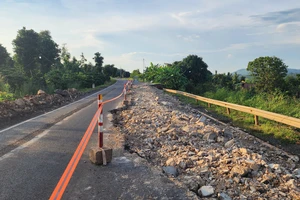 Đường tránh hơn 503 tỉ đồng ở Đắk Lắk lại sạt lở 