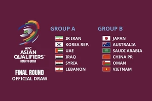 Tuyển VN cùng bảng với Nhật, Úc, Trung Quốc ở vòng loại World Cup