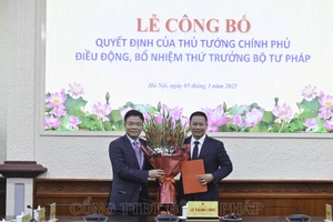 Trao quyết định bổ nhiệm Thứ trưởng Bộ Tư pháp