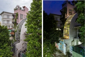 Ngôi nhà 60 m2 có mặt tiền độc đáo giống quả sầu riêng