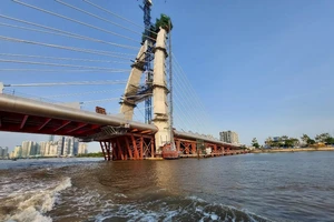 Cầu Thủ Thiêm 2 thi công trở lại, dự kiến 30-4-2022 thông xe 