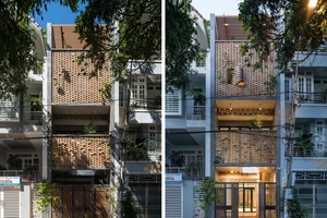 Ngôi nhà có 2 'lớp vỏ' chống nắng hướng tây cực kì hiệu quả