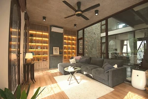 Ngôi nhà vừa truyền thống vừa hiện đại nổi bật giữa lòng phố cổ