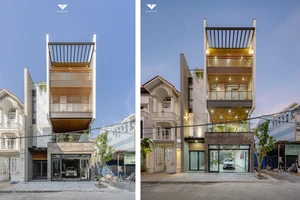 Ngôi nhà hướng tây quanh năm vẫn xanh mát