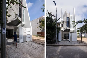 Ngôi nhà có phòng làm việc treo lơ lửng giữa mặt tiền