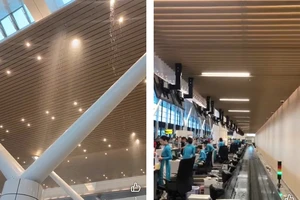 Mưa lớn, nhà ga T3 Tân Sơn Nhất lại dột