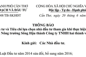 Cần Thơ: Mời gọi đầu tư “tái sinh” Nông trường Sông Hậu