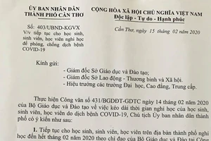 Cần Thơ: 'Né' COVID-19, học sinh nghỉ tiếp đến hết tháng 2 