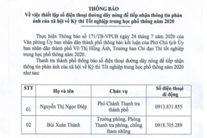 Cần Thơ: Công bố hai đường dây nóng phản ánh về thi tốt nghiệp