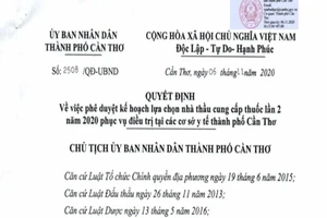Cần Thơ phê duyệt 4 gói thầu thuốc trị giá hơn 687 tỉ