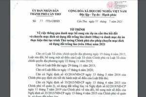 Cần Thơ trình bổ sung nhiều dự án cần thu hồi đất năm 2021