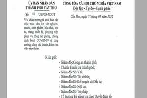 Chủ tịch Cần Thơ chỉ đạo rà soát, báo cáo việc mua sắm kit test