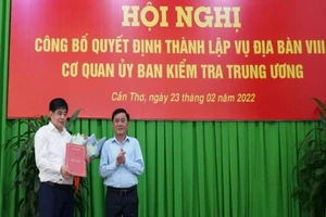 Ủy ban Kiểm tra Trung ương lập Vụ Địa bàn VIII ở Cần Thơ