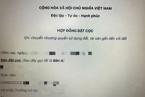 Mất 500 triệu đồng vì thỏa thuận không có trong hợp đồng đặt cọc