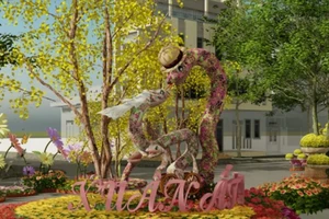 Lộ diện phác họa 'bé na' tại đường hoa TP Cần Thơ năm 2025