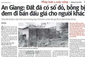 THADS tỉnh An Giang thông tin vụ "đất đã có sổ đỏ, bỗng bị đem đi bán đấu giá cho người khác"
