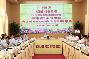 Phó Thủ tướng Thường trực cùng đoàn công tác họp tháo gỡ các dự án tồn đọng ở Cần Thơ